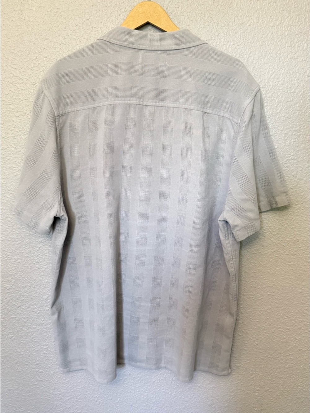 Men’s Madewell Easy Short-Sleeve in Textured Dobby 100% Cotton size XL in Grey - Picture 2 of 7